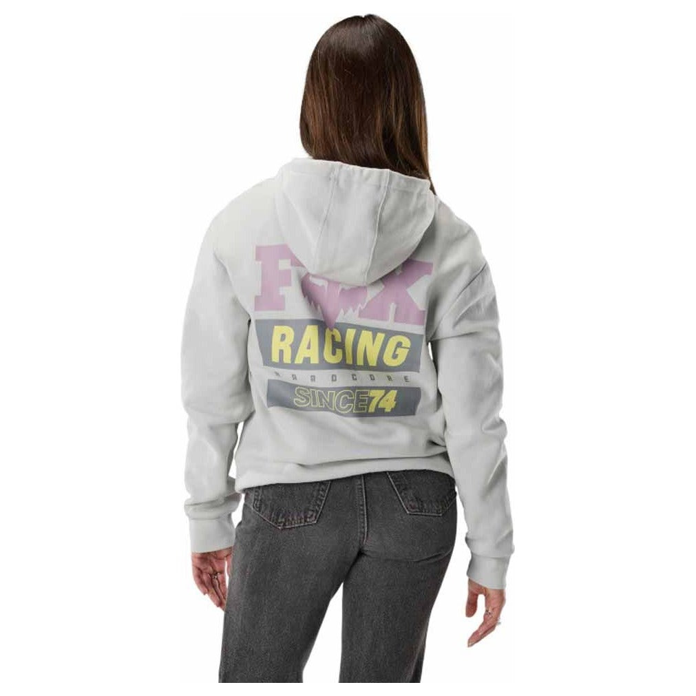 FOX Womens Since 74 Fleece Pullover Hoodie - Light Grey