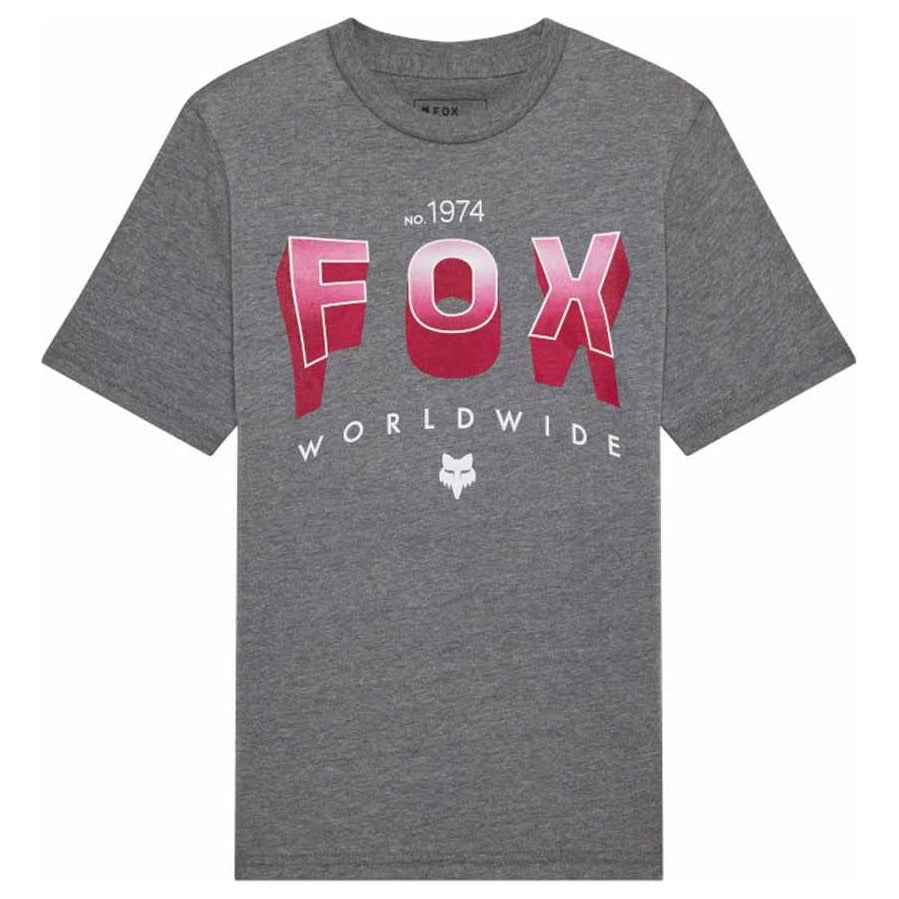 FOX Youth Block Tee - Heather Dark Grey