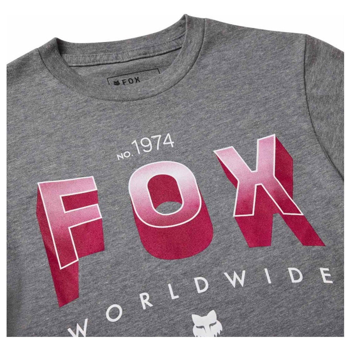 FOX Youth Block Tee - Heather Dark Grey