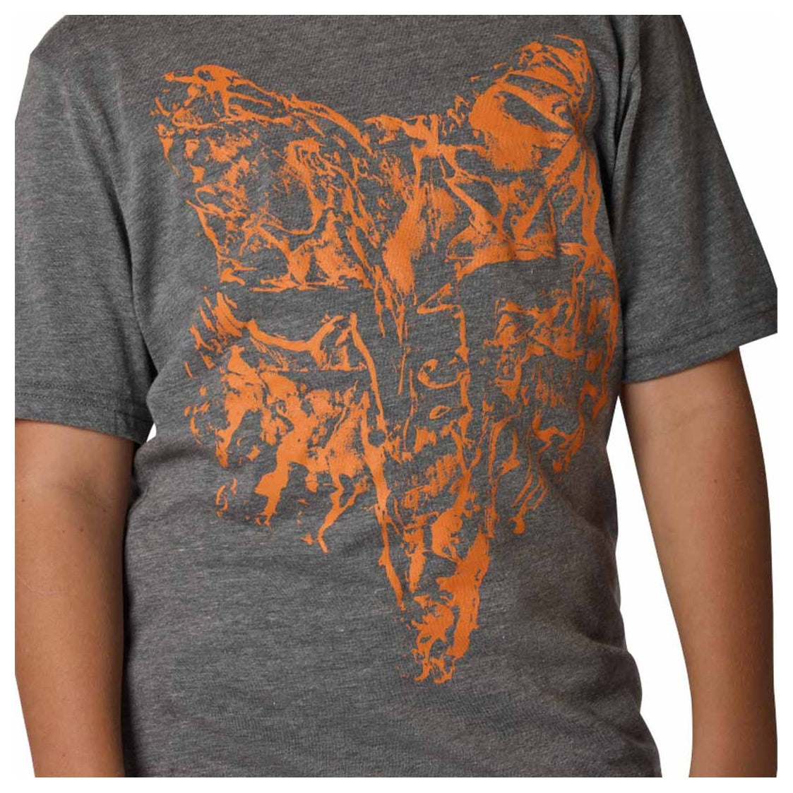 FOX Youth Image Print Hd Tee - Heather Dark Grey
