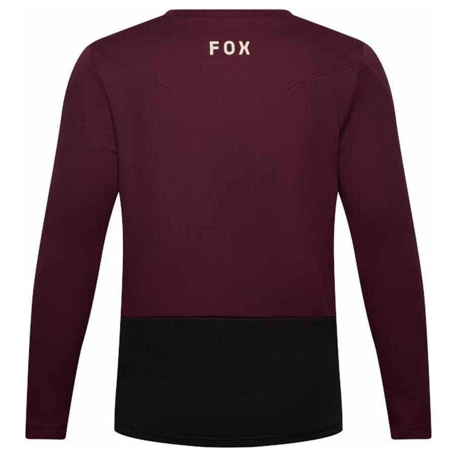 FOX Youth Ranger Fox Head Long Sleeve Jersey - Dark Maroon