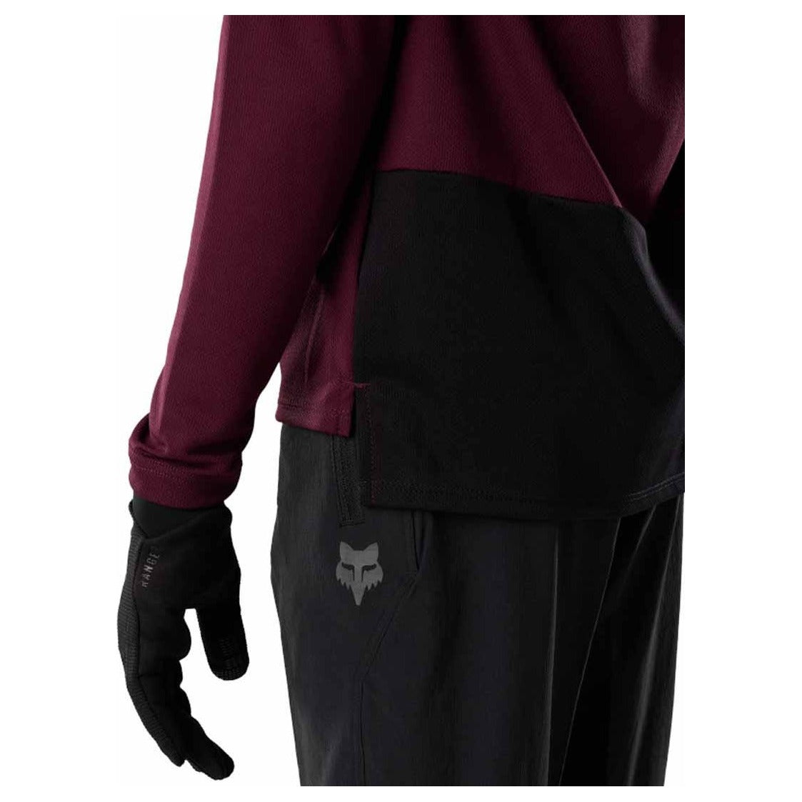 FOX Youth Ranger Fox Head Long Sleeve Jersey - Dark Maroon