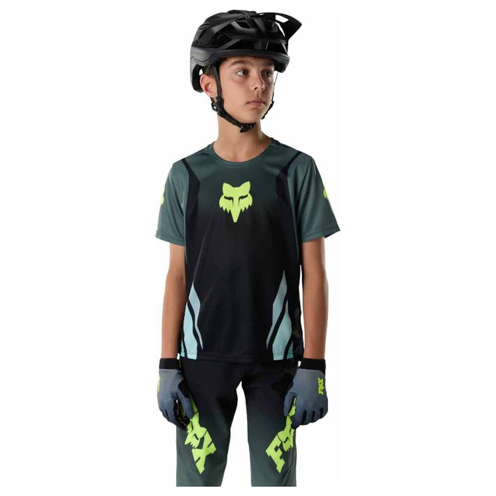 FOX Youth Ranger Short Sleeve Jersey Foundry - Sage Green