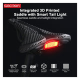 Gaciron Lotus PE-265 Long Nose 3D Printed Carbon Saddle with Smart Tail Light