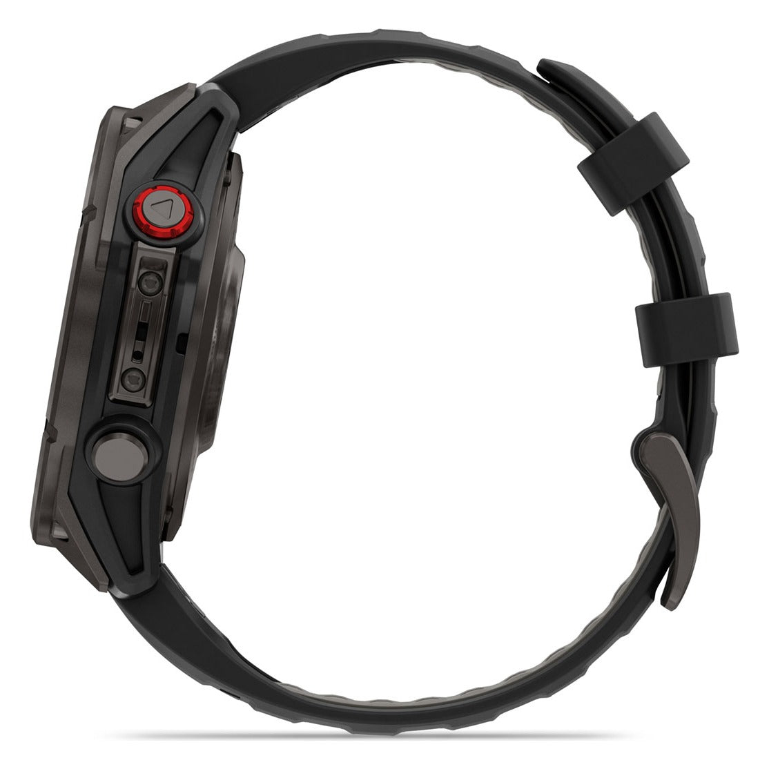 Garmin fenix 8 Pro 47mm AMOLED Sapphire Smartwatch - Carbon Grey DLC Titanium with Black/Pebble Grey Band