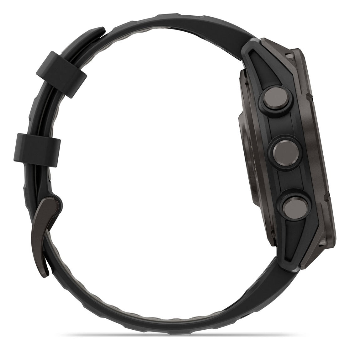Garmin fenix 8 Pro 47mm AMOLED Sapphire Smartwatch - Carbon Grey DLC Titanium with Black/Pebble Grey Band