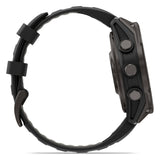 Garmin fenix 8 Pro 47mm AMOLED Sapphire Smartwatch - Carbon Grey DLC Titanium with Black/Pebble Grey Band