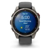 Garmin fenix 8 Pro 47mm AMOLED Sapphire Smartwatch - Titanium with Graphite/Black Band