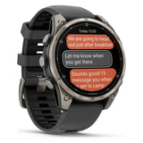 Garmin fenix 8 Pro 47mm AMOLED Sapphire Smartwatch - Titanium with Graphite/Black Band