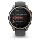 Garmin fenix 8 Pro 47mm AMOLED Sapphire Smartwatch - Titanium with Graphite/Black Band