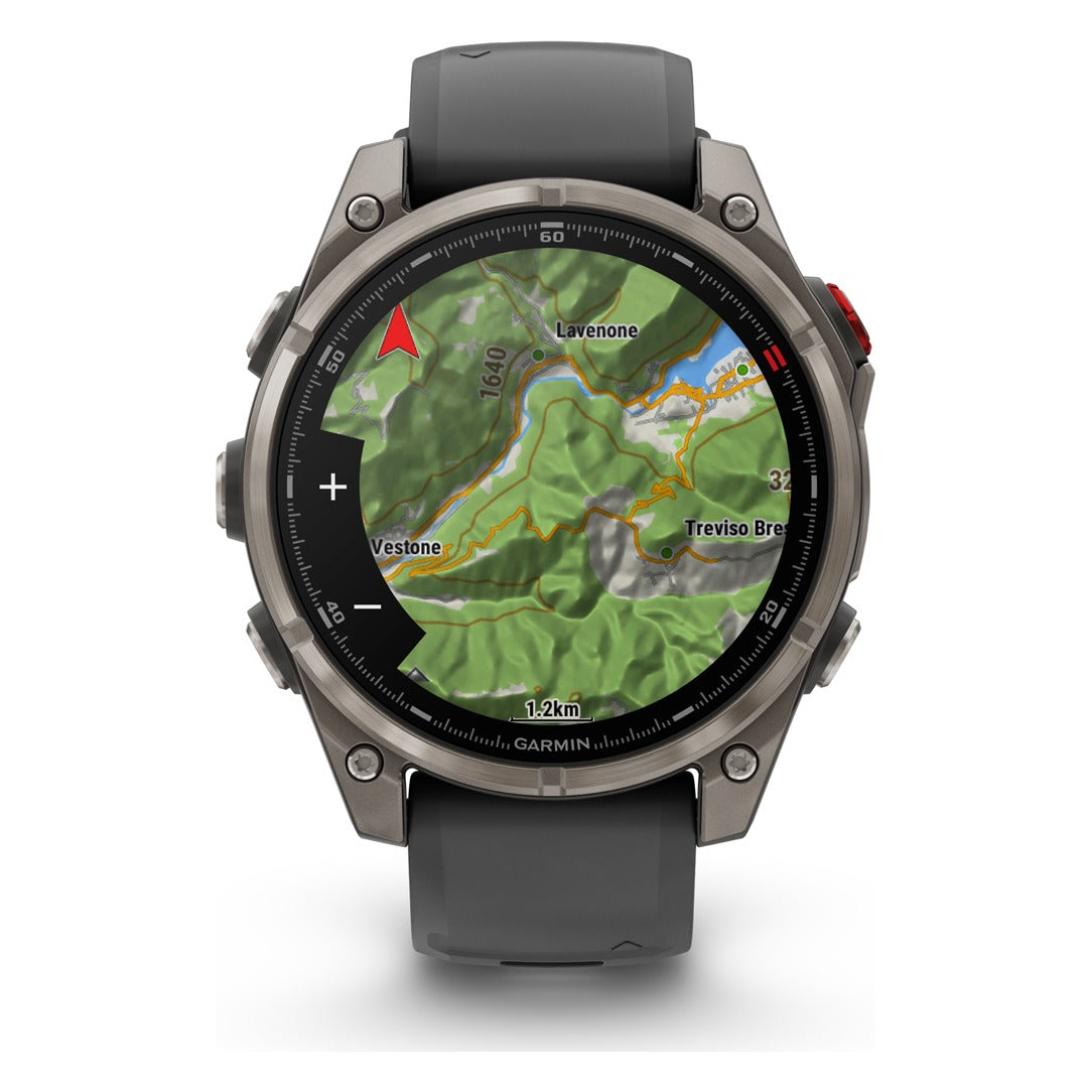 Garmin fenix 8 Pro 47mm AMOLED Sapphire Smartwatch - Titanium with Graphite/Black Band