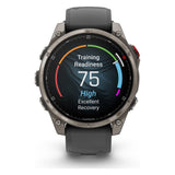 Garmin fenix 8 Pro 47mm AMOLED Sapphire Smartwatch - Titanium with Graphite/Black Band
