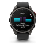 Garmin fenix 8 Pro 47mm AMOLED Sapphire Smartwatch - Titanium with Graphite/Black Band