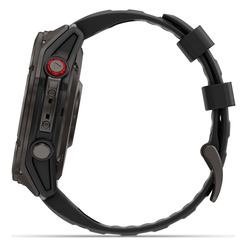 Garmin fenix 8 Pro 51mm AMOLED Sapphire Smartwatch - Carbon Grey DLC Titanium with Black/Pebble Grey Band