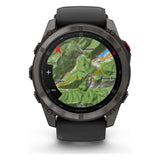 Garmin fenix 8 Pro 51mm AMOLED Sapphire Smartwatch - Carbon Grey DLC Titanium with Black/Pebble Grey Band