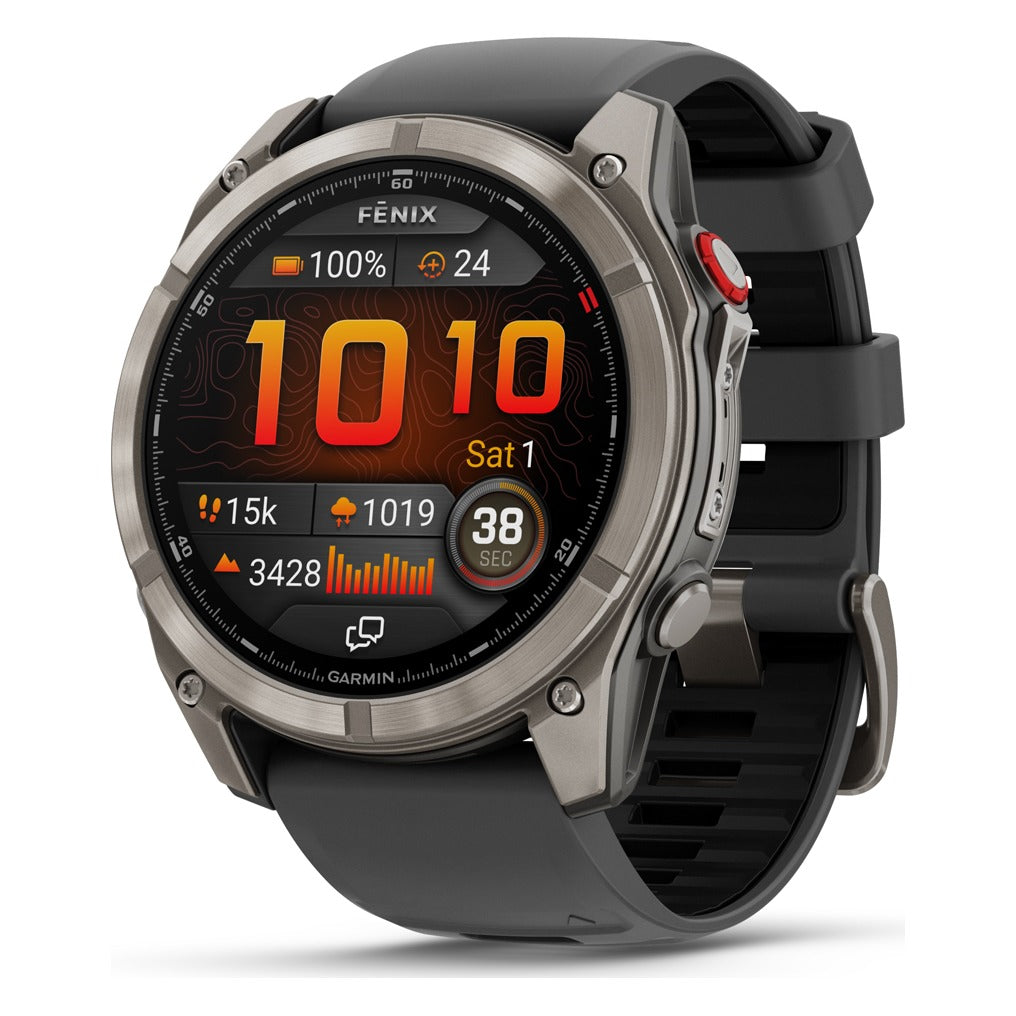 Garmin fenix 8 Pro 51mm AMOLED Sapphire Smartwatch - Titanium with Graphite/Black Band