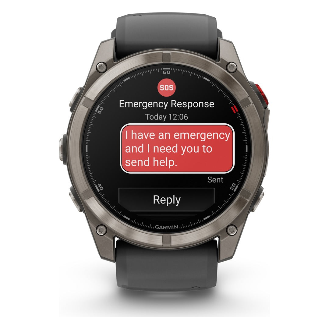 Garmin fenix 8 Pro 51mm AMOLED Sapphire Smartwatch - Titanium with Graphite/Black Band