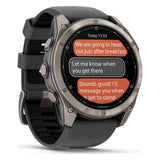 Garmin fenix 8 Pro 51mm AMOLED Sapphire Smartwatch - Titanium with Graphite/Black Band
