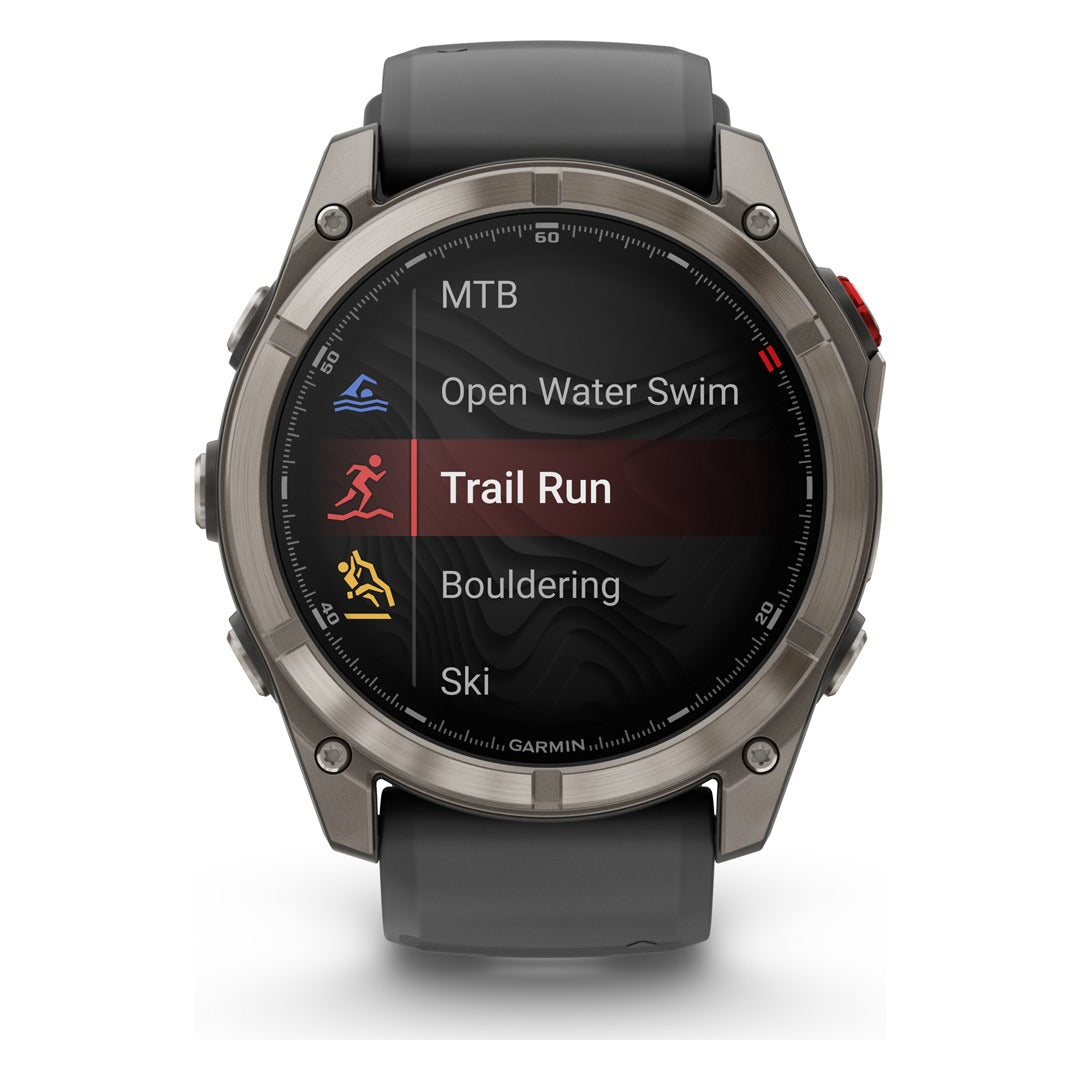 Garmin fenix 8 Pro 51mm AMOLED Sapphire Smartwatch - Titanium with Graphite/Black Band