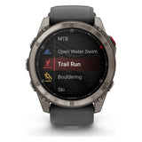 Garmin fenix 8 Pro 51mm AMOLED Sapphire Smartwatch - Titanium with Graphite/Black Band