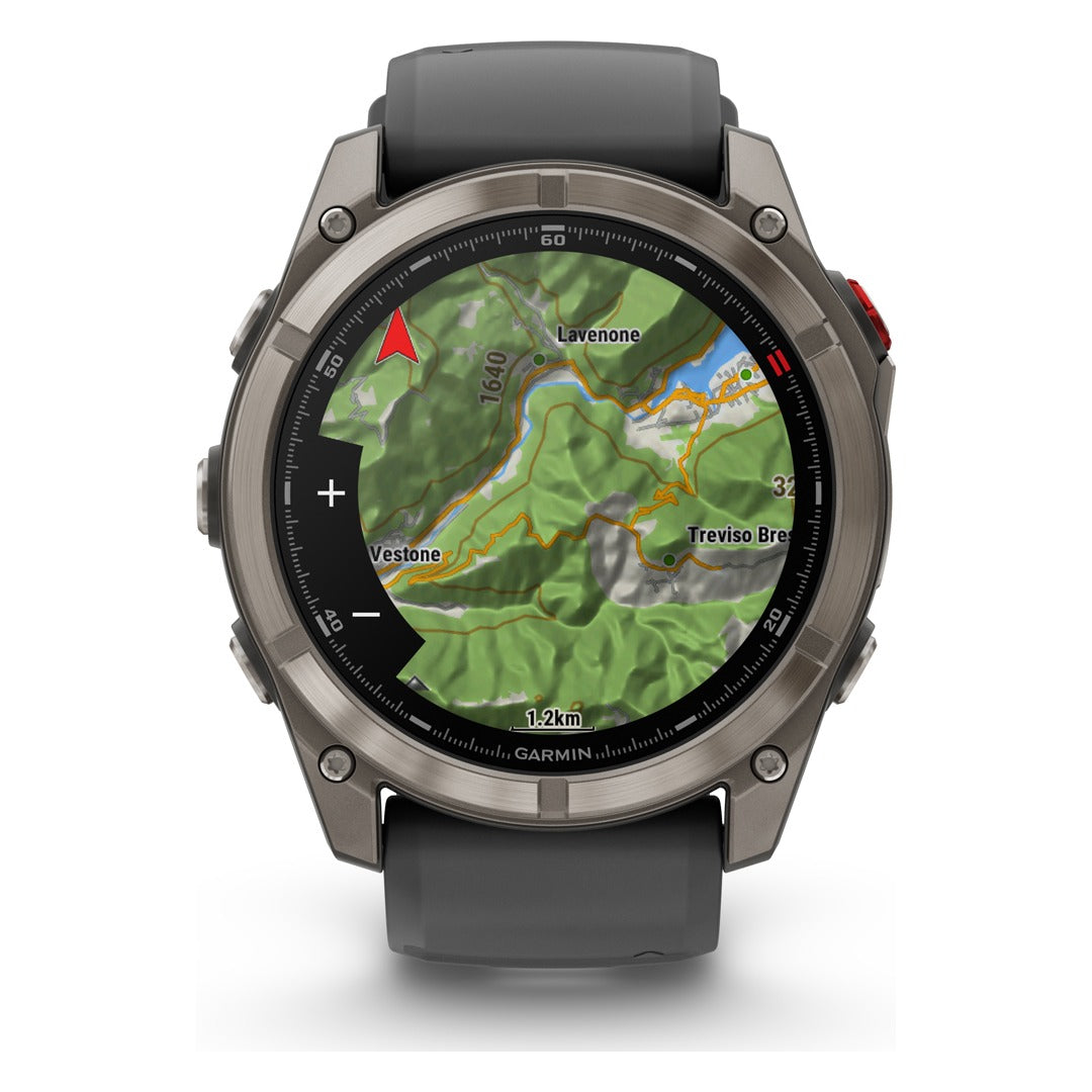 Garmin fenix 8 Pro 51mm AMOLED Sapphire Smartwatch - Titanium with Graphite/Black Band