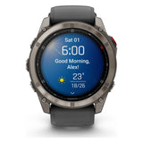 Garmin fenix 8 Pro 51mm AMOLED Sapphire Smartwatch - Titanium with Graphite/Black Band