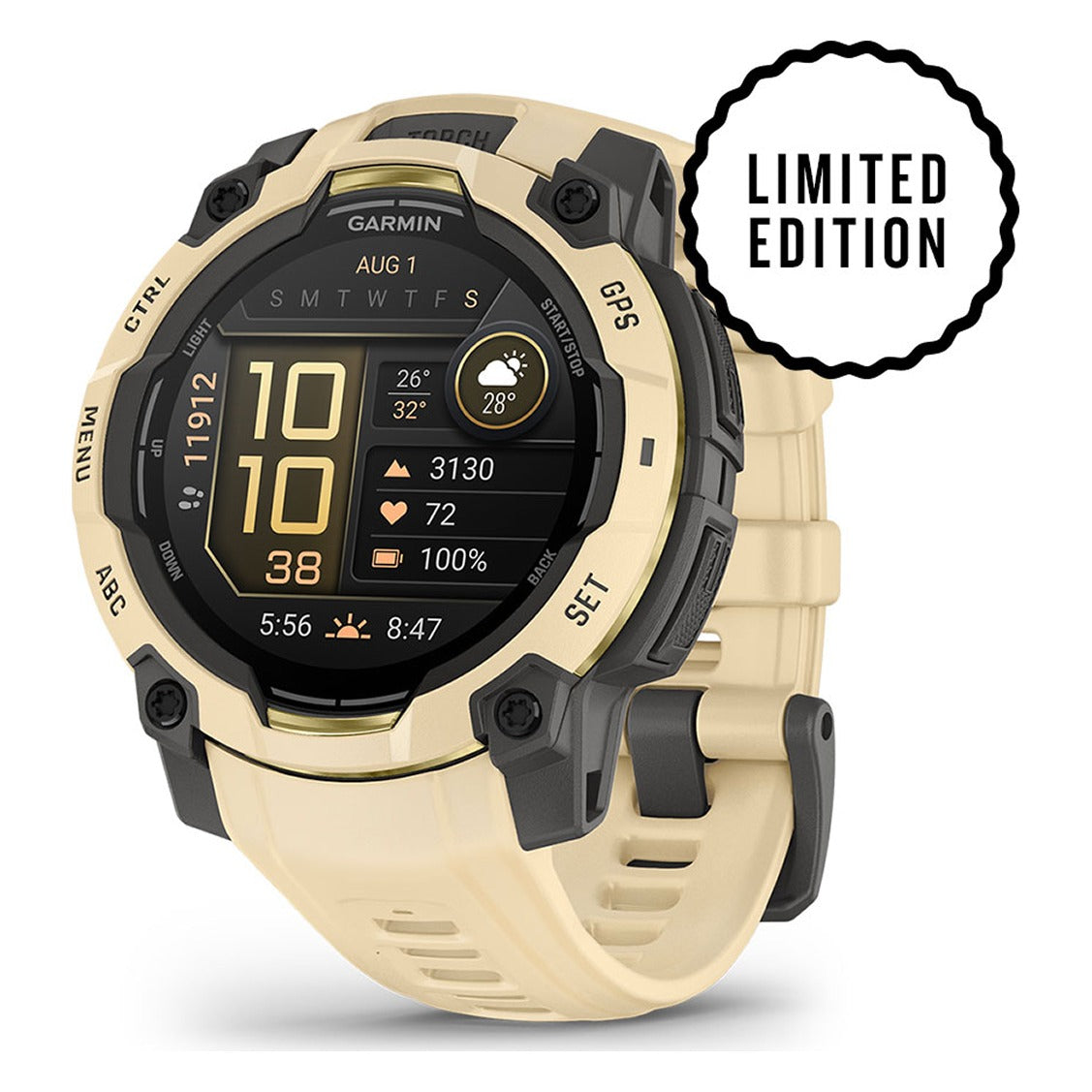 Garmin Instinct 3 45mm AMOLED Smartwatch - Citrine