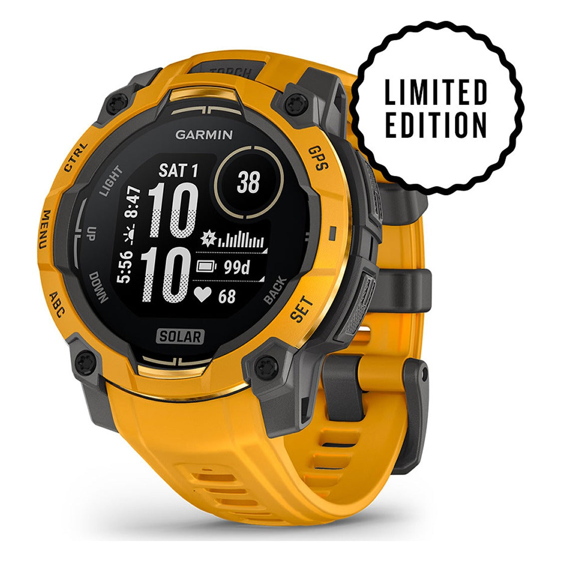 Garmin Instinct 3 45mm Solar Smartwatch - Sunburst