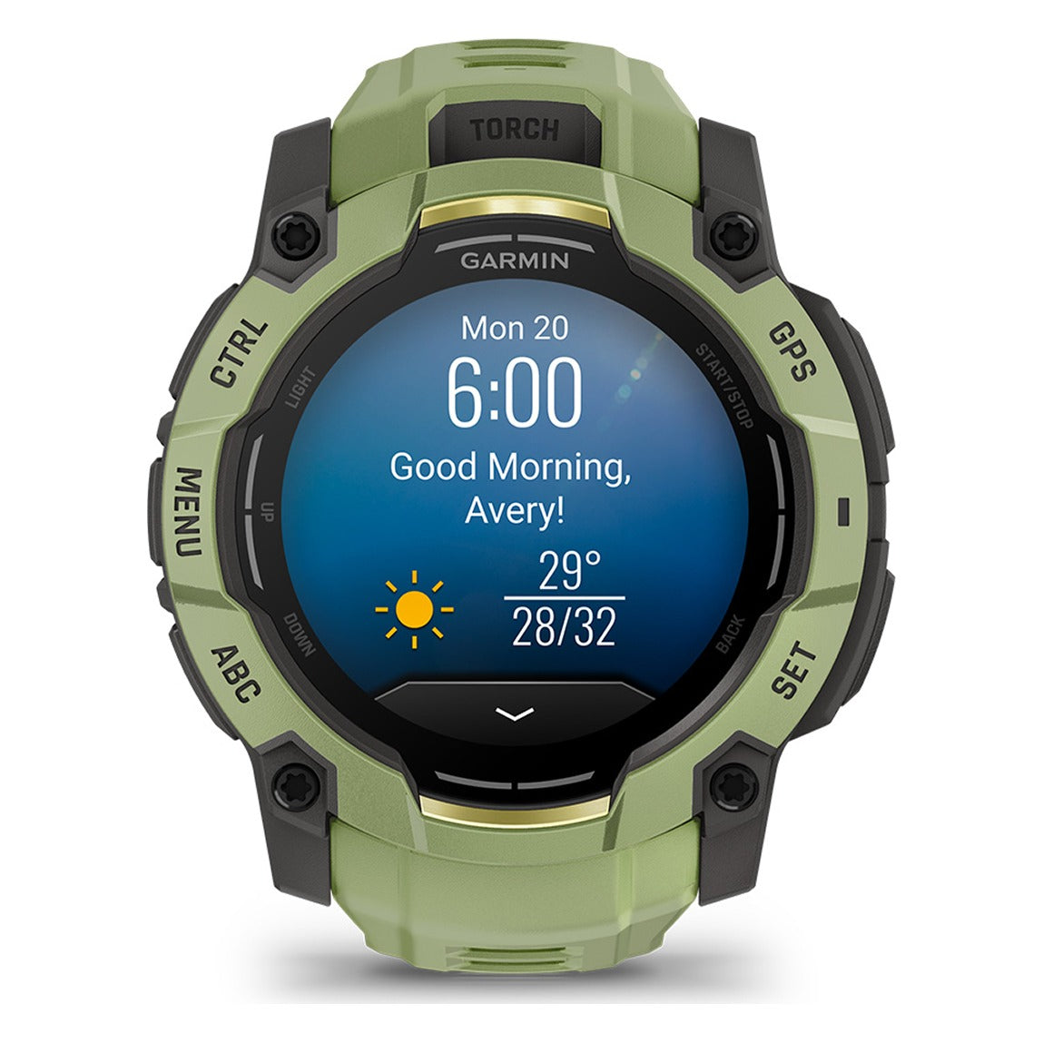 Garmin Instinct 3 50mm AMOLED Smartwatch - Fern Green