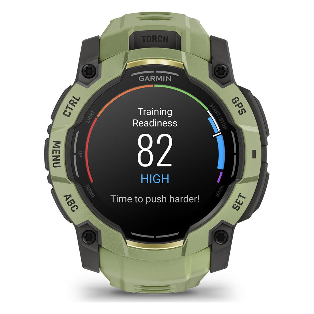Garmin Instinct 3 50mm AMOLED Smartwatch - Fern Green