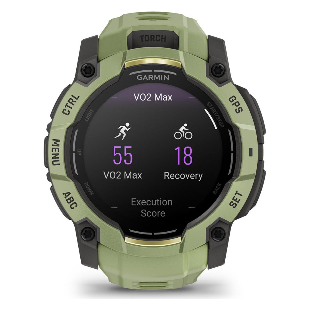 Garmin Instinct 3 50mm AMOLED Smartwatch - Fern Green
