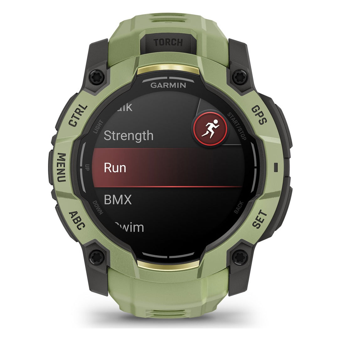 Garmin Instinct 3 50mm AMOLED Smartwatch - Fern Green
