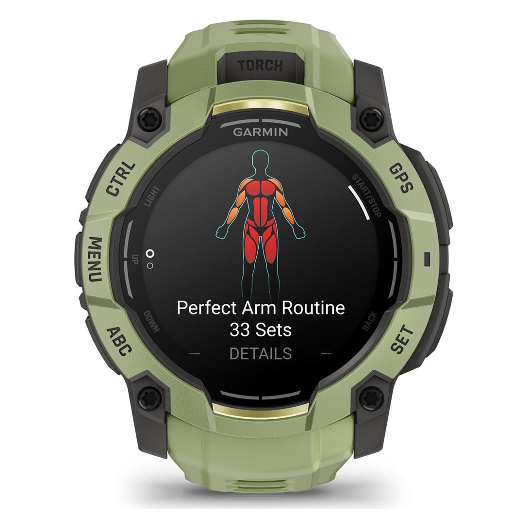 Garmin Instinct 3 50mm AMOLED Smartwatch - Fern Green