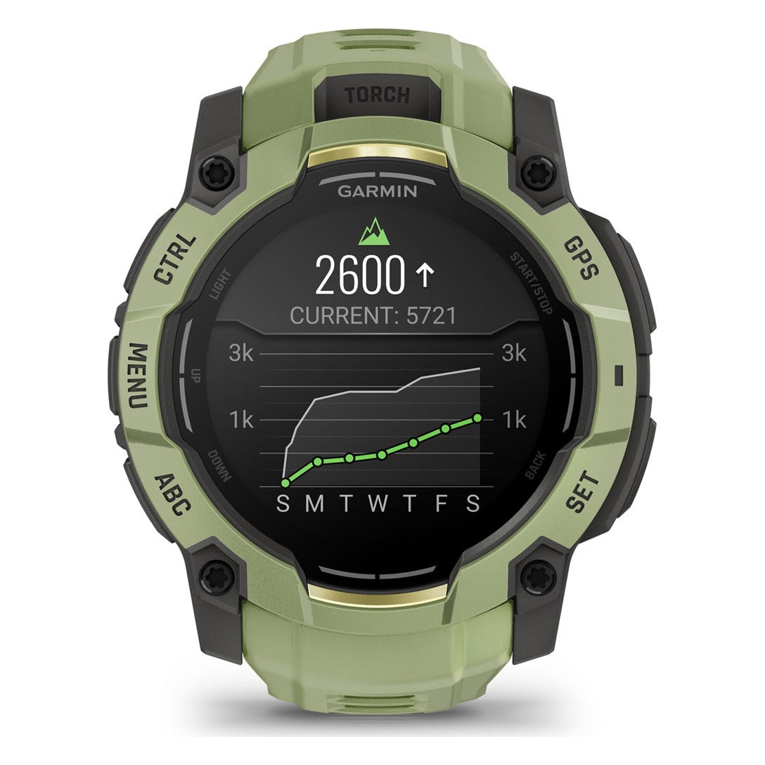 Garmin Instinct 3 50mm AMOLED Smartwatch - Fern Green