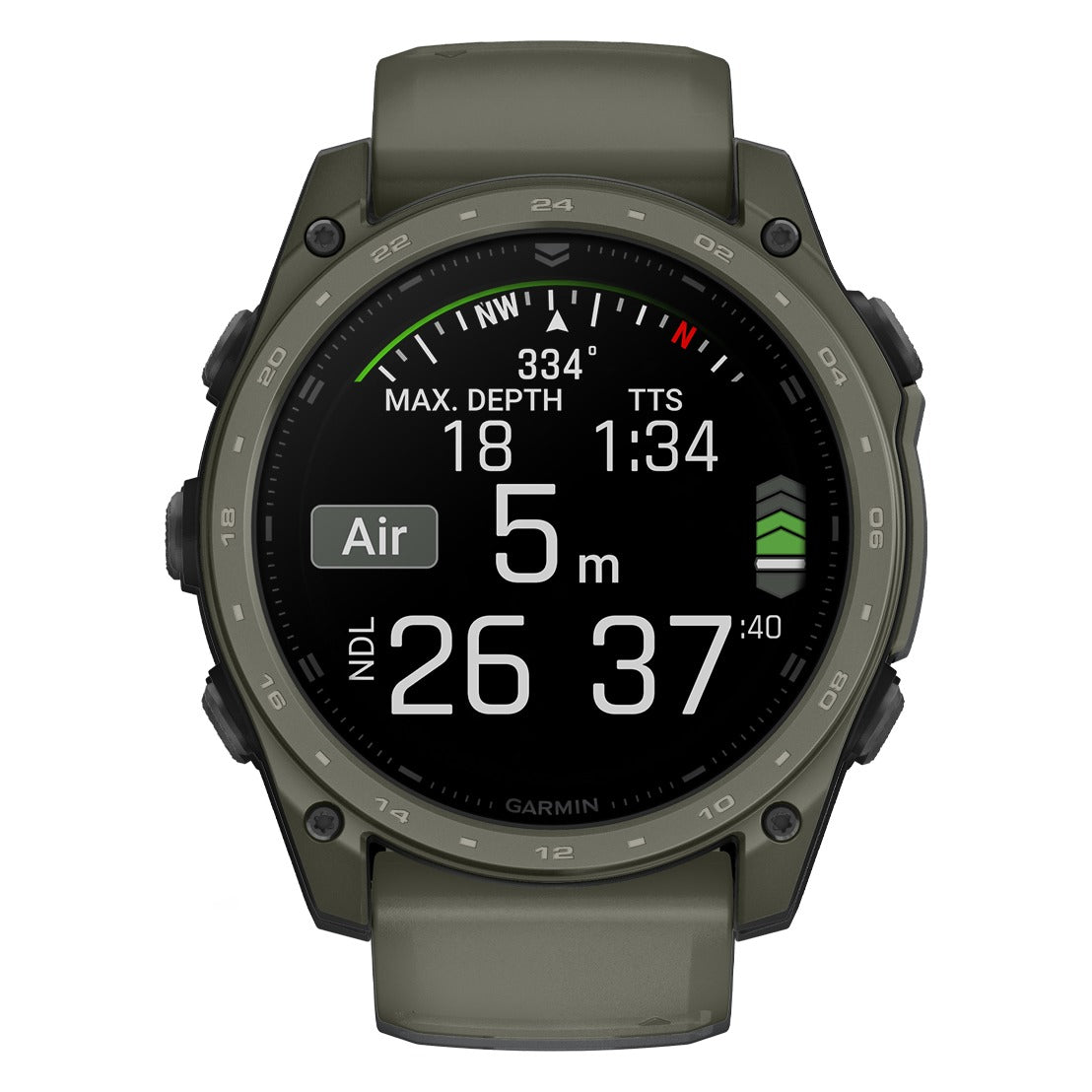 Garmin tactix 8 51mm AMOLED Cerakote Smartwatch - Olive Drab