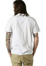 Fox RWT BOX Short Sleeve PREMIUM TEE Optic White BACK FACING MODEL