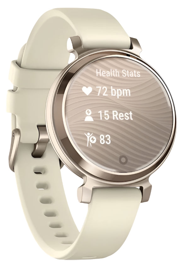 Garmin Lily 2, Cream Gold with Coconut Silicone Band