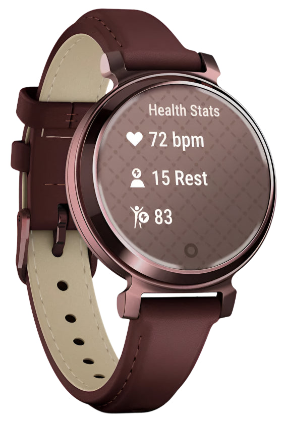 Garmin Lily 2 Classic, Dark Bronze with Mulberry Leather Band