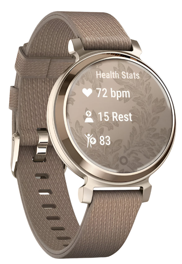 Garmin Lily 2 Classic, Cream Gold with Coffee Fabric Band