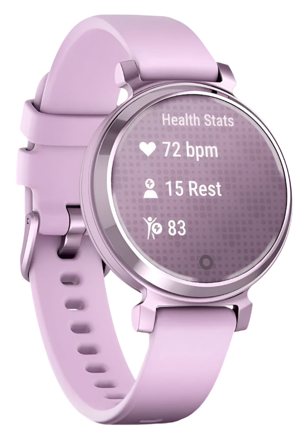 Garmin Lily 2, Metallic Lilac with Lilac Silicone Band