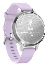 Garmin Lily 2 Active, Silver with Purple Jasmine Silicone Band