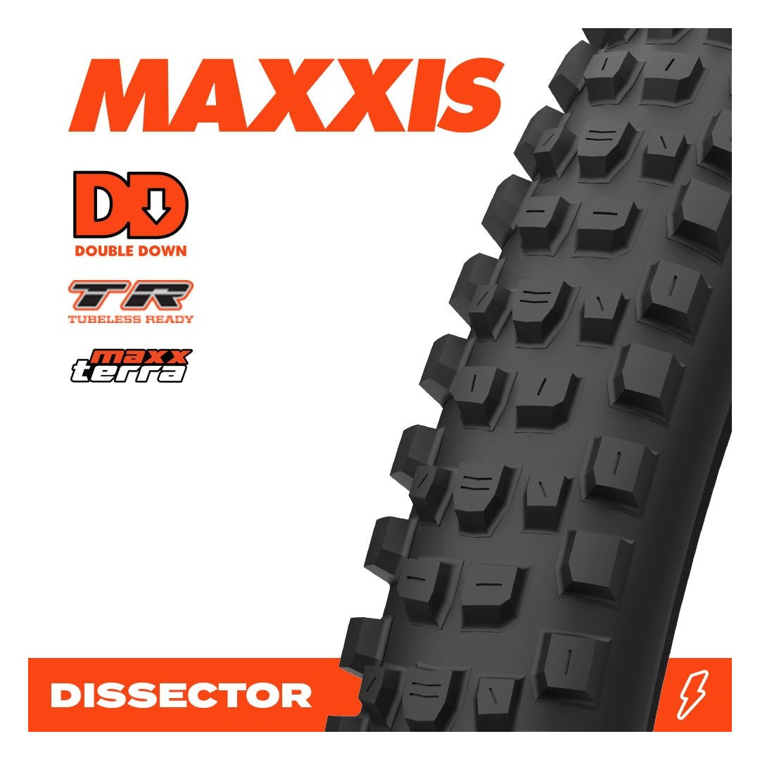 Maxxis Dissector G2 27.5 x 2.40" MaxxTerra DD TR Folding 120x2TPI E-50 Tyre
