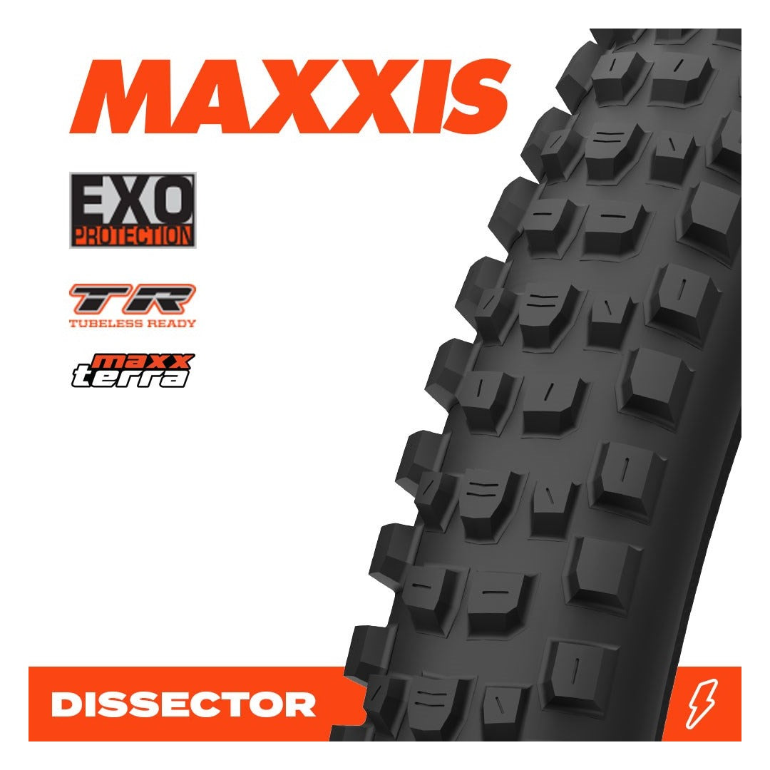 Maxxis Dissector G2 27.5 x 2.40" MaxxTerra EXO TR Folding 60TPI E-50 Tyre
