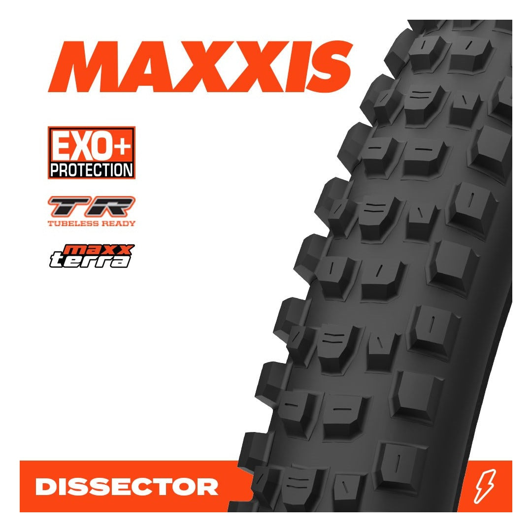 Maxxis Dissector G2 29 x 2.40" MaxxTerra EXO+ TR Folding 60TPI E-50 Tyre