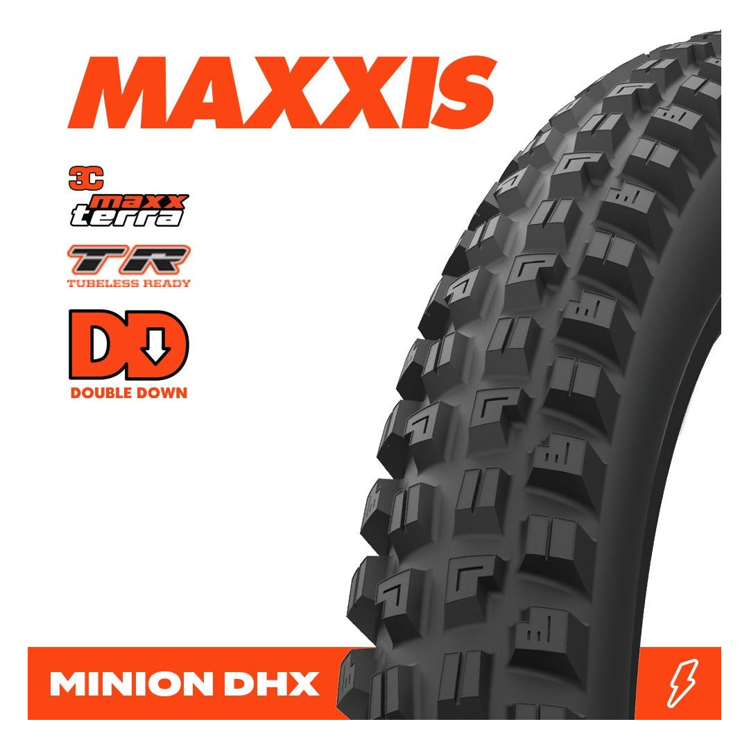 Maxxis Minion DHX 27.5 x 2.50" MaxxTerra DD TR Folding 120x2TPI E-50 Tyre