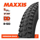 Maxxis Minion DHX 29 x 2.50" 3C MaxxGrip DD TR Folding 120x2TPI E-50 Tyre