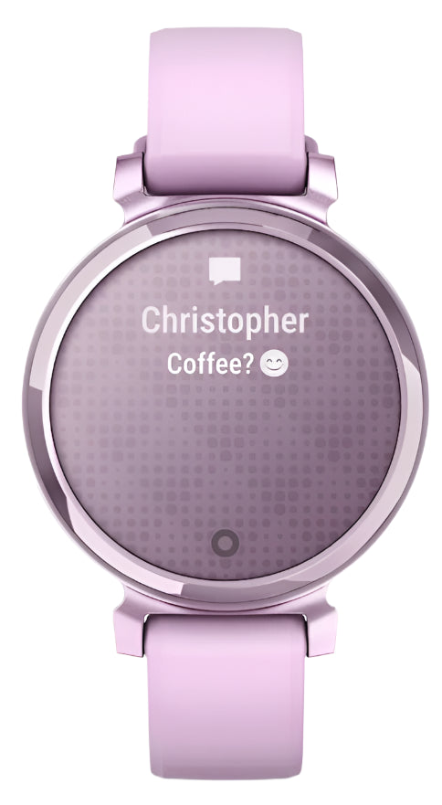 Garmin Lily 2, Metallic Lilac with Lilac Silicone Band