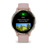 Garmin Venu® 3S, Soft Gold Stainless Steel Bezel with Dust Rose Case