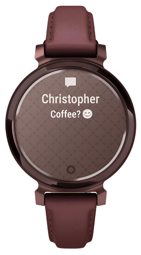 Garmin Lily 2 Classic, Dark Bronze with Mulberry Leather Band