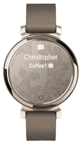 Garmin Lily 2 Classic, Cream Gold with Coffee Fabric Band